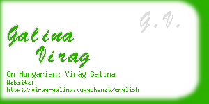 galina virag business card